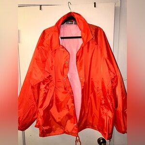 Sport Men’s Bright Orange Windbreaker Jacket